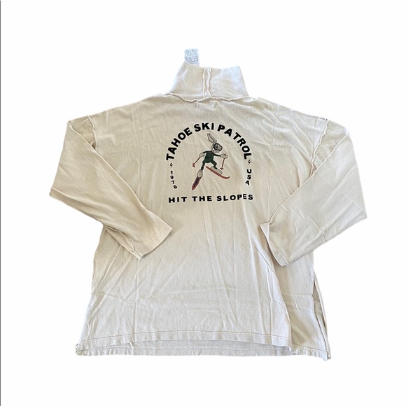 ❗️SOLD ❗️Free People Turtle Neck Sweater with Graphics - Picture 4 of 16